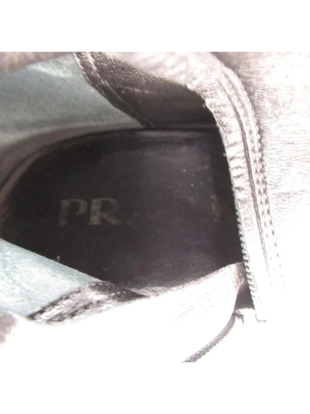 Prada Leather Long Boots Shoes Pointed Toe Black